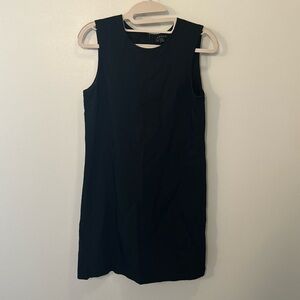 Theory sleeveless black mini shift dress size 0